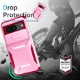 thumbnail image 3 of for Google Pixel 8 Rugged Case with Camera Lens Sliding Cover, Heavy Duty PC Protective Shockproof Cover with Slide Camera Cover Upgraded Drop Resistant Case for Google Pixel 8, Rosegold, 3 of 7