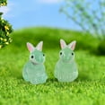 thumbnail image 2 of 10Pcs Luminous Bunny Colorful Glowing in The Dark Miniature DIY Resin Craft Ornament Cute Resin Rabbit Statue Model Phone Case Decor Small Gift, 2 of 4