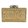 thumbnail image 3 of Different Craft India Mother of Pearl Shell Inlay Brass Clutch Handbag for Women Anniversary Gift, 3 of 4