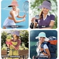 thumbnail image 7 of VETPW Sun Visors for Women, Wide Brim Visor Hat for Women Reversible, Wicking Beach Sunhat Adjustable Visor Hat for Golf Cycling Fishing Tennis - Blue, 7 of 7