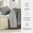 thumbnail image 6 of 7 Piece TwinXL Dorm Bedding Bundle, Patterned Comforter Set, Solid Sheet Set, Pillows and Laundry Bag, 6 of 12