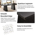 thumbnail image 4 of Fnova 63" Home Office Computer Desk, Black Modern Executive Desk, Writing Desk, Easy to Assemble, 4 of 14