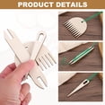 thumbnail image 3 of Uxcell Hand Loom Stick Set, 9pcs Knitting Tools Including Wood Weaving Crochet Needle Wooden Shuttle Wood Weaving Comb, 3 of 5