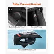 KFFKFF Full Face Motorcycle Helmet, Dual-Visor Street Bike Helmet, Lightweight and Comfortable Motocross Helmet for Adults - DOT & ECE Certified (M Size)