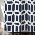 thumbnail image 3 of Lush Decor Sequoia Geo Polyester Shower Curtain, 72x72, Navy, Single, 3 of 5