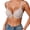 Beige, variant on KANG Fashion Thin Cup Gathered Lace Band Steel Ring Gathered Front Closure Back Supporting Bra White 85C