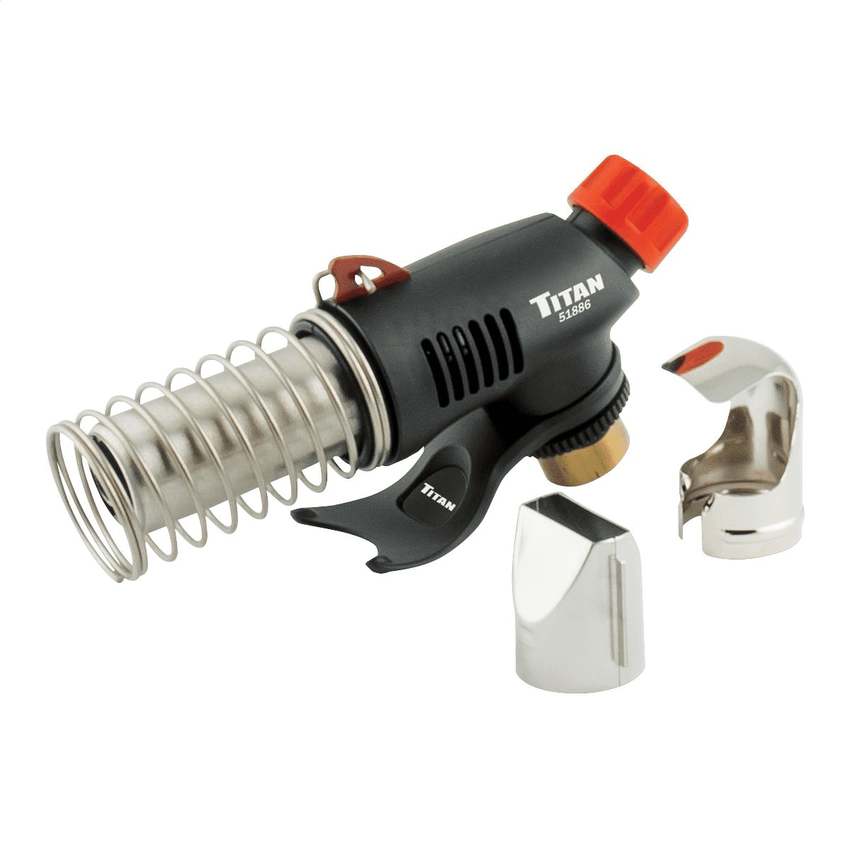 Titan 51886 Propane Heat Gun, 842-1022 Degrees F, Push Button Ignition