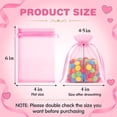 thumbnail image 2 of Pink Organza Bags 4 x 6 in 50PCS, Small Gift Bags for Goodie Candy Jewelry Soap Packaging, Cute Little Mesh Bag Drawstring Bulk for Wedding Birthday Party Favor Baby Shower & Easter Gifts Wrap, 2 of 4