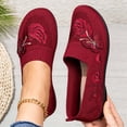 thumbnail image 5 of Women's Breathable Mesh Shoes Casual Trendy Flower Embroidery Shoes Slip-On Soft Sole Non-Slip Shoes Mesh Bottom Shallow Mouth Walking Shoes, 5 of 10