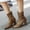 Brown, variant on Herrnalise Women's Fashion Leopard Print Pullover Boots Socks Boots Ankle Boots rollbacks