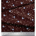 thumbnail image 2 of Soimoi Rayon Crepe Fabric Moon & Galaxy Decor Fabric Printed Yard 46 Inch Wide, 2 of 3
