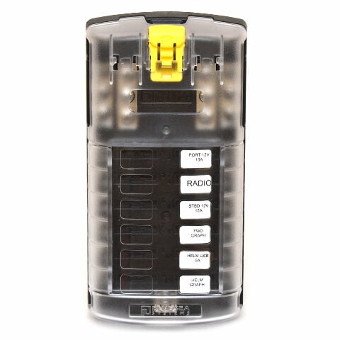 Blue Sea Systems Boat Fuse Block 5026 | 12 Circuit w/ Cover