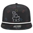 thumbnail image 2 of Men's New Era  Black Los Angeles Dodgers Gummy Golfer Trucker Adjustable Hat, 2 of 6