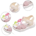 thumbnail image 4 of Duqingm Girls Strappy Sandals Toddler Girl Sandals - Flower Girl Dress Shoes Open Toe Little Kid Summer Flats Pink,5, 4 of 7