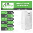 thumbnail image 2 of Paper Lunch Bags 12 Lb White Paper Bags 12LB Capacity - Kraft White Paper Bags, Bakery Bags, Candy Bags, Lunch Bags, Grocery Bags, Craft Bags - #12 Large Lunch Paper Bags by EcoQuality (300, #12), 2 of 6