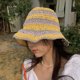 thumbnail image 5 of Sombrero de pescador con sombrilla de paja para mujer, protector solar para exteriores, primavera y verano, 56-58cm de circunferencia, 5 of 5