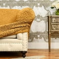 thumbnail image 3 of Housse de Causeuse - Housse de Canapé 2 Places - Housses en Tissu Polyester Doux - Housse de Meuble Extensible Ajustée en une Pièce - Microfibra Collection - Mango (Causeuse), 3 of 5