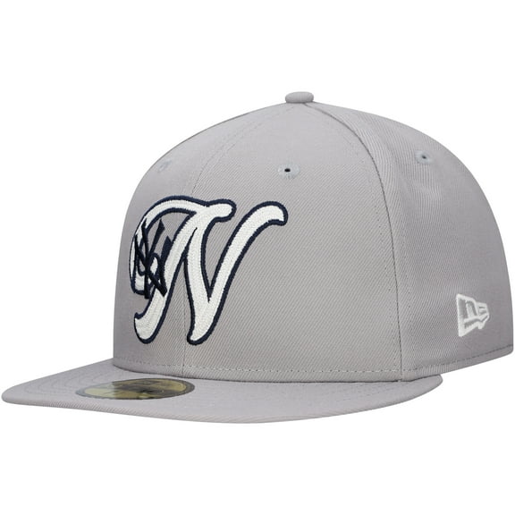 Men's New Era Gray New York Yankees Duo Logo 2.0 59FIFTY Fitted Hat