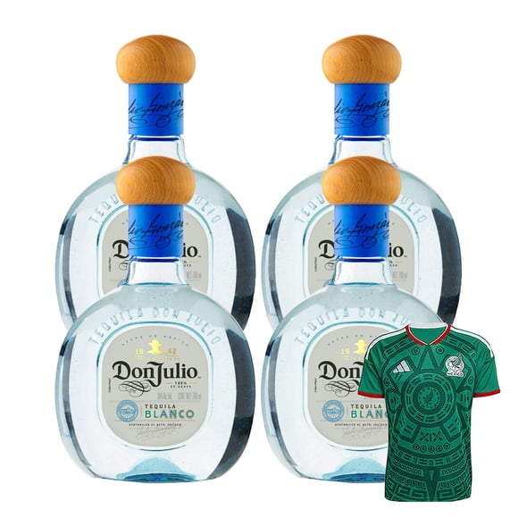 4 Tequila Don Julio Blanco 700 ml + Jersey Verde