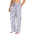thumbnail image 3 of Kdxio Lavender Flowers Print Men's Sleep Pajama Pant Lounge Pants with Pockets, 3 of 8