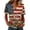 Sky Blue-#003, variant on America's 250th Themed T-Shirt 1776-2026 4th July Patriotic Tops V-Neck Short-Sleeved American Flag Red White and Blue Independence Day Tee,Dark Blue XL