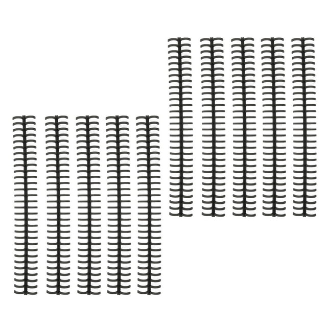 Binding Coils, 1/2in Binding Spines Good Gloss Plastic Strip Manual Bound For Loose Leaf Black