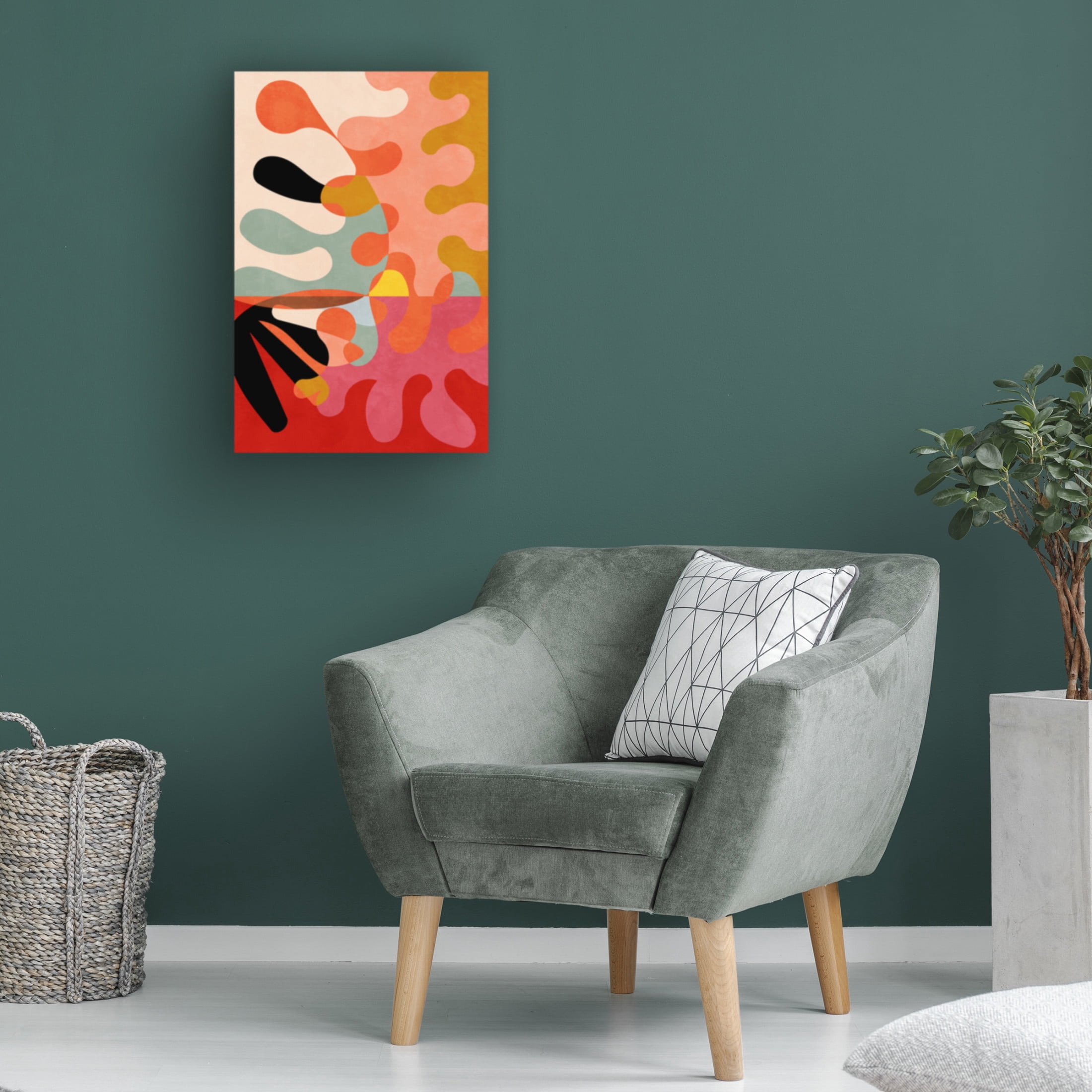 Trademark Fine Art Ana Rut Bre Warm Colors Bauhaus Geometry5 Canvas Wall Art
