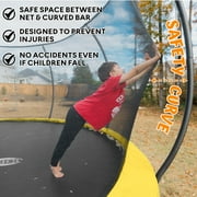 JUMPZYLLA Trampoline 8FT 10FT 12FT 14FT Trampoline with Enclosure - Recreational Trampolines with Ladder and Galvanized Anti-Rust Coating, ASTM Approval- Outdoor Trampoline for Kids