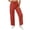 Wine women wide leg cargo pants a1, variant on Cagogo Women Wide Leg Elastic Waist Pants with Pockets Casual Loose Long Cargo Trousers for Vacation Beach Travel Fashion Summer Clothes, Khaki L