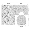 thumbnail image 3 of Black and White Halloween Ghosts Bathroom Rugs Sets 3 Piece,Toilet Cover Set,Absorbent Non Slip Bathroom Mats Sets with U-Shaped Contour Rug Toilet Rug Set, 3 of 5