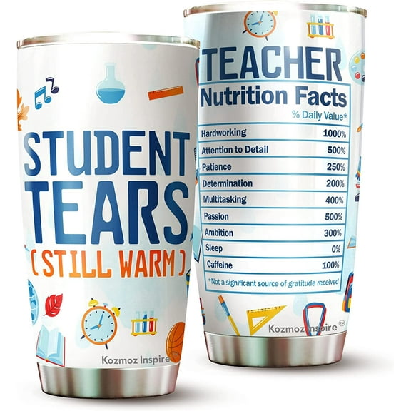 Athenstics 20 oz Printed Student Tears Stainless Steel Tumbler Glasses