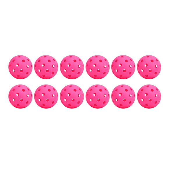 Outdoor Hole Balls, 12PCS 40 Holes 74mm Diameter High Elasticity Fine Seam Welding Wear Resistance PE Set for Hitting Pitching Practice Green,Orange,Yellow,Pink