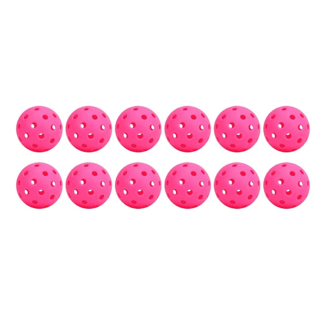 Pickleball Extérieur, 12 Pcs 74mm 40 Trous Ensemble de Pickleball Performance