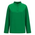 thumbnail image 4 of YueHuiYing Button Shirts for Women Long Sleeve Stretch Dress Shirts Wrinkle-Free Work Blouses Slim Fit Office Tops Green XL, 4 of 6