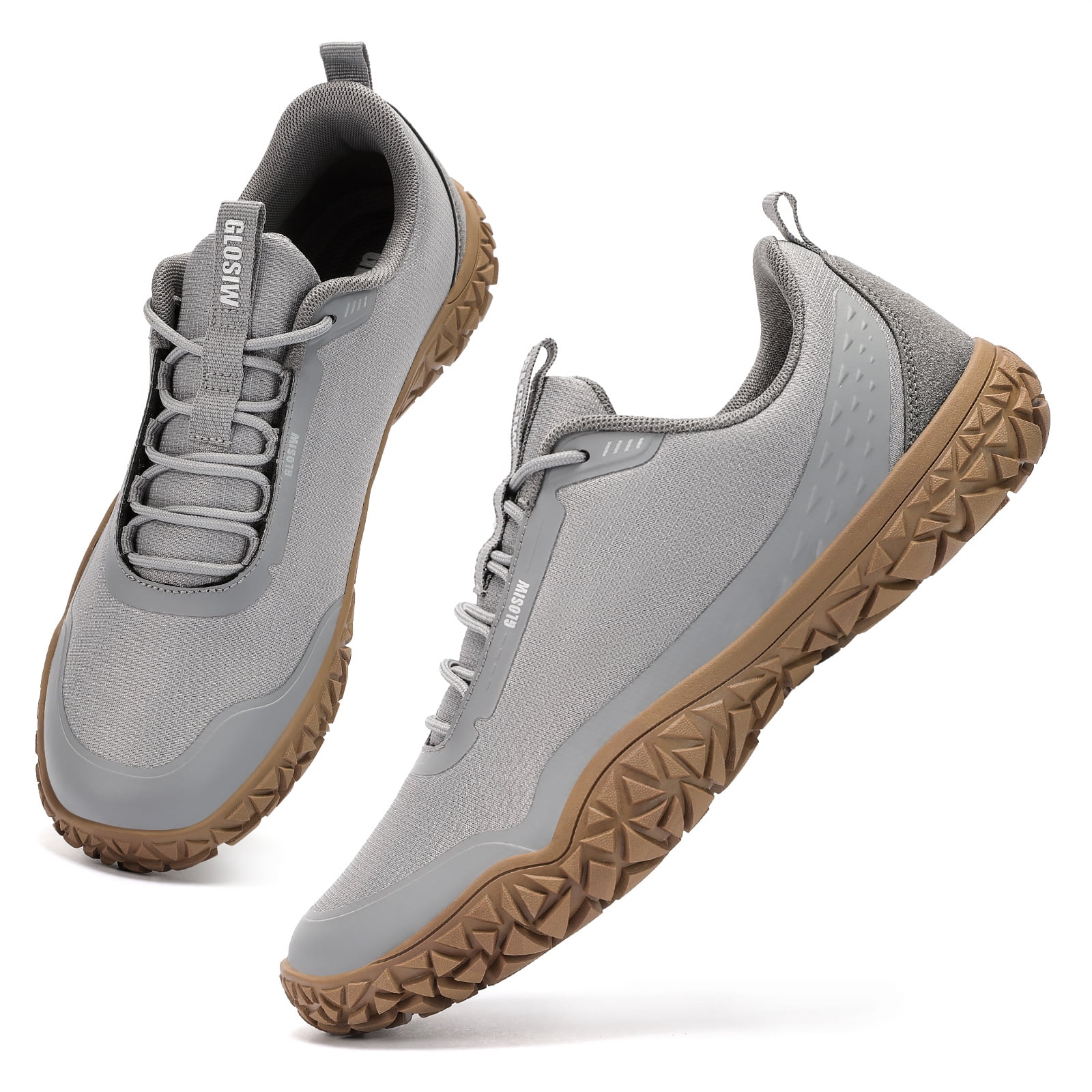 GLOSIW men Sneakers,Wide Toe Box Shoes men Zero Drop Barefoot Shoe Men Trail Running Shoe Non-Slip Lightweight Walking Hiking Shoes Cross-training