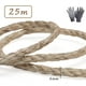 thumbnail image 3 of Cuerda De Sisal Natural De 8 Mm X 60 M, Cuerda Vieja De Repuesto Blanca Natural para Gatos con Un Par De Guantes Protectores para Gatos, Rascador, Árbol para Gatos, Maceta, 3 of 5
