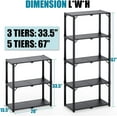 3Shelf Storage Shelving Unit Metal Rack HeavyDuty 28"x13.5"x33.5" for