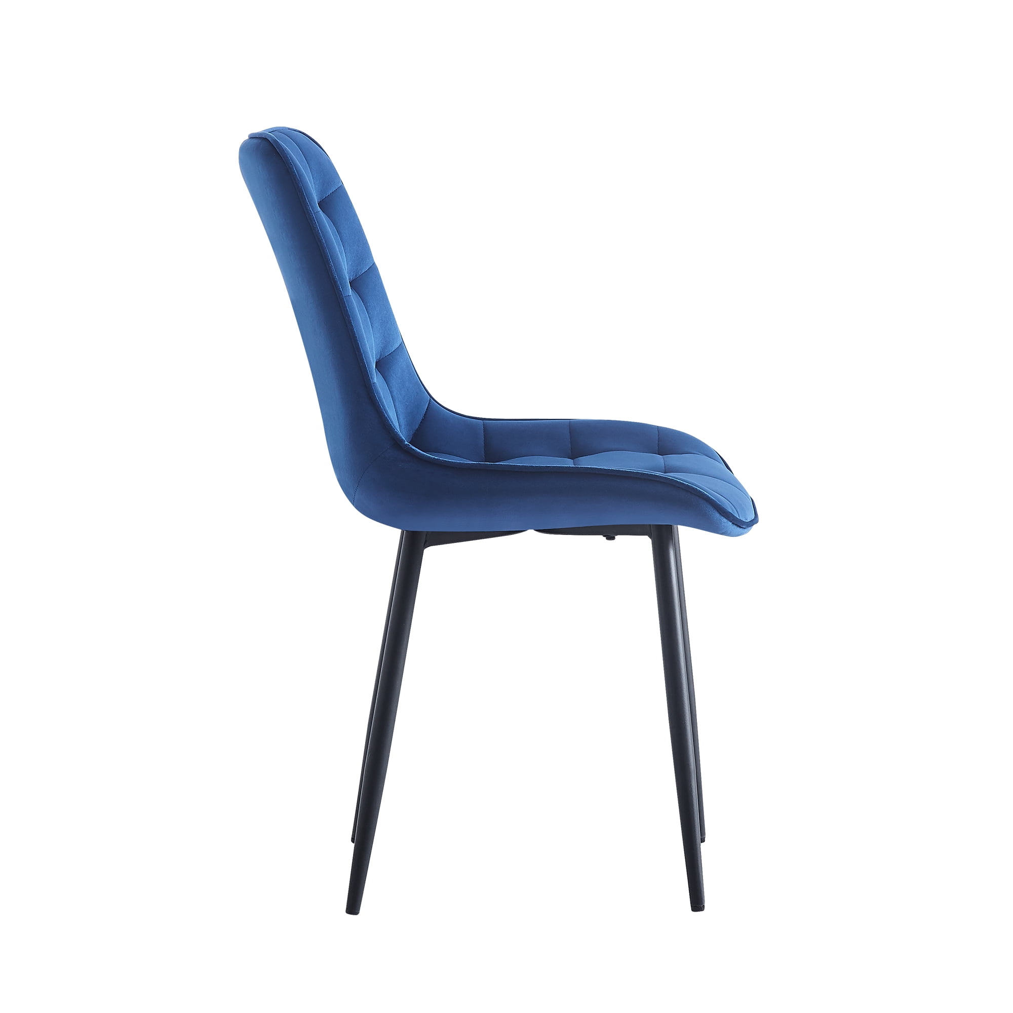 Kadyn Velvet Dining Chair 2PCS, Kitchen Chairs for Offices, Dining Room Chairs for Living Rooms, Blue