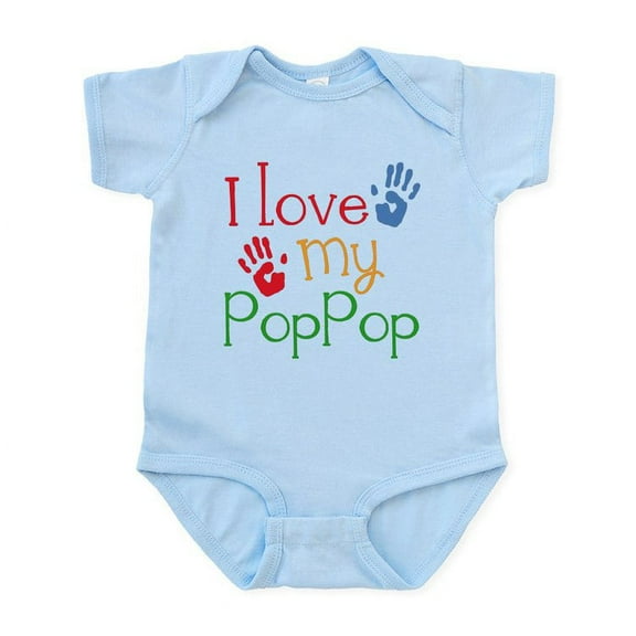 CafePress - I Love Poppop Infant Bodysuit - Baby Light Bodysuit, Size Newborn - 24 Months