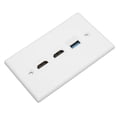 thumbnail image 4 of USB Wall Plate, 4K HD Multimedia Interface And USB3.0 Decorative Wall Plate, 2 Port  And 1Port USB3.0, For HDTV, Projectors, Computers, 4 of 8