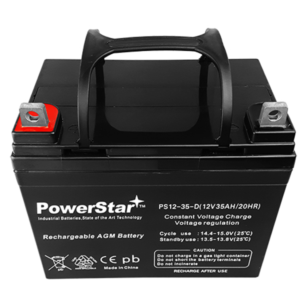 PowerStar 12V 35 Ah U1 Battery SLA1155 for Bauern Electric Wheelchairs - image 2 of 3