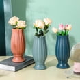 thumbnail image 1 of Flower Vase Unbreakable Streamlined Solid Color Dried Flower Arrangement Plastic Vase for Living Room, 1 of 7