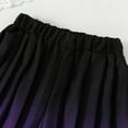 thumbnail image 5 of Utlike Girls 2 Pcs Outfits Set Summer Solid Color One Shoulder Sleeve Tops And Gradient Ramp Printed Pleated Trousers 2Pcs Outfits Clothes Set Children Shorts Set Size 3 Years-4 Years, 5 of 7