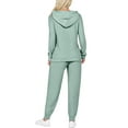 thumbnail image 4 of UVN Two Piece Outfits for Women Long Sleeve Hoodies Tops And Pants Pajamas Sets Casual Fall Winter Lounge Set with Pockets, 4 of 8