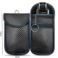thumbnail image 1 of Faraday Bag for Key Fob(2 Pack), Faraday Cage Protector, Car RFID Signal Blocking Key Fob Protector, Double-Layers of Shielding Carbon Fiber Material Anti-Theft Faraday Pouch, 1 of 7