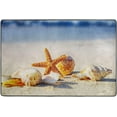 thumbnail image 4 of SKYSONIC 72x48in Sea Shells Sand Tropical Area Rug, Summer White Beach Non-Slip Floor Carpet for Indoor Living Dining Room and Bedroom Area, 4 of 7