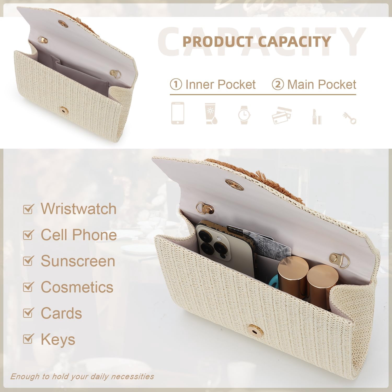 Straw Clutch Purse Rattan Summer Woven Beach Handbags for Women Wedding Vacation Travel Party 2025