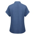 thumbnail image 6 of Kelon Women's Short Sleeve Shirts V Neck Button Sweaters Summer Going Out Basic Tee Cute Trendy Going Out Tops, S, 6 of 6