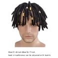 thumbnail image 3 of LANFENG Human Hair Braided Wig For Black Man Short Braids Wig Men Dirty Braid Dreadlock Wig Hair Blend Wig Men Piece Mens Wig Human Hair, 3 of 6