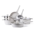 thumbnail image 1 of Country Kitchen Juego de utensilios de cocina antiadherentes de aluminio fundido: utensilios de cocina duraderos para cocinar todos los días, rombo crema, 11 piezas., 1 of 5
